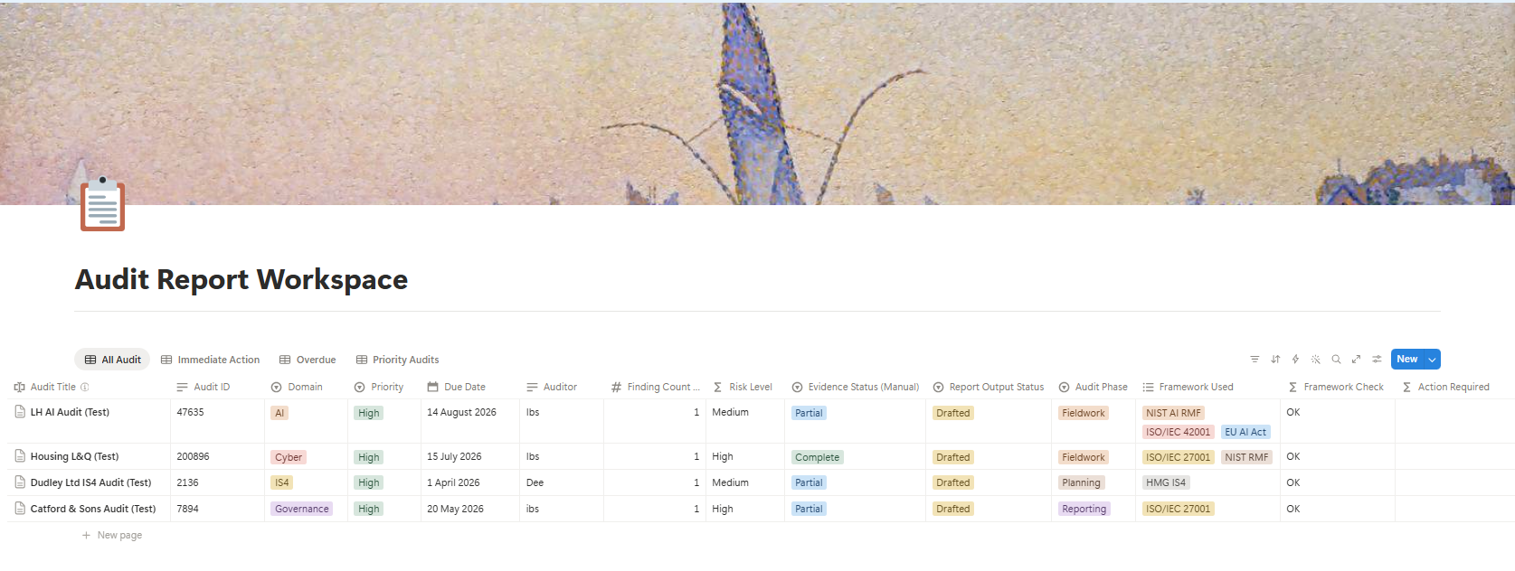Notion audit register